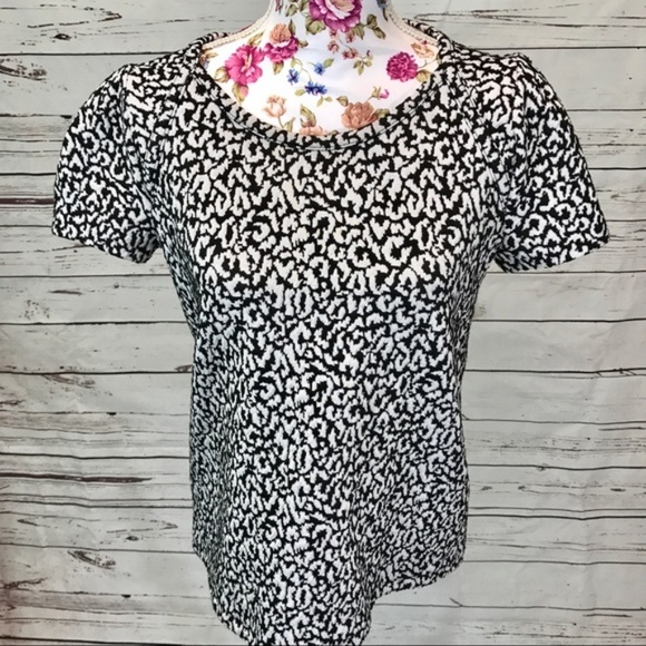 Anthro Postmark Medium Black & White Blouse - Picture 3 of 8